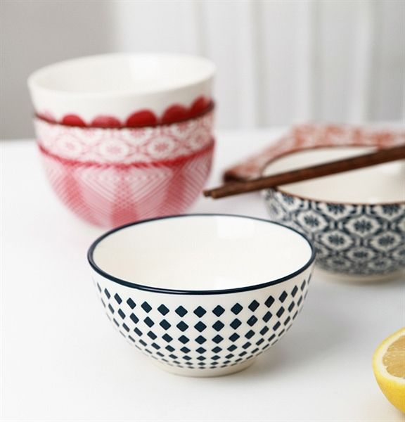 Set 5 bát con hoạ tiết nhật 