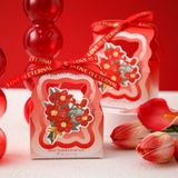  Túi quà gập miệng mini giỏ hoa ruy băng 