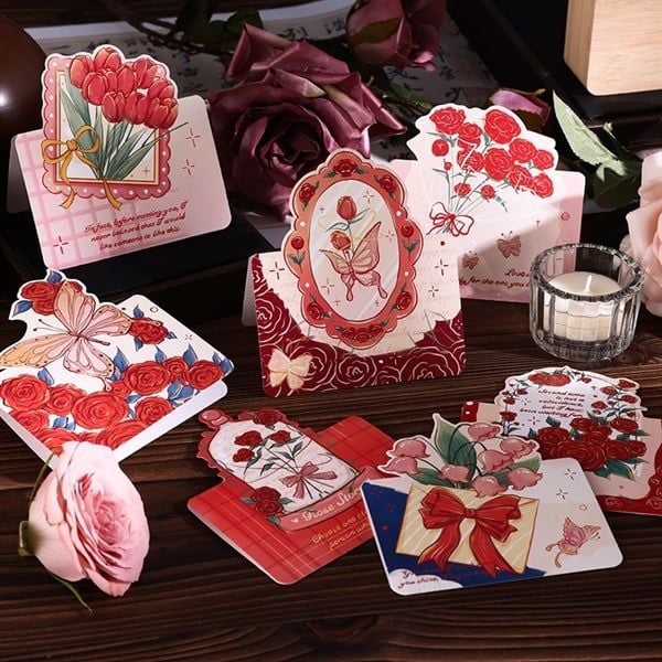  Thiệp bó hoa nhô lên 