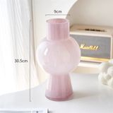  Lọ hoa thuỷ tinh thân tròn thắt đáy 31cm 