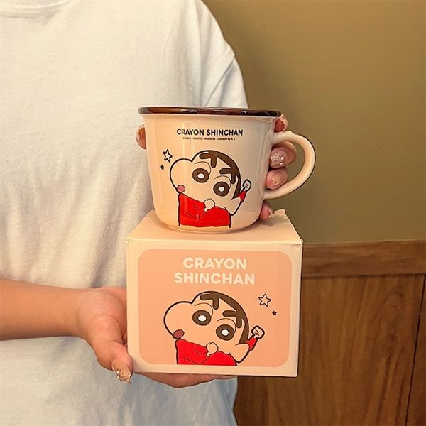  Cốc Shinchan viền màu 340ml 