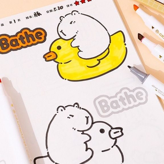  Sổ tô màu Capybara 