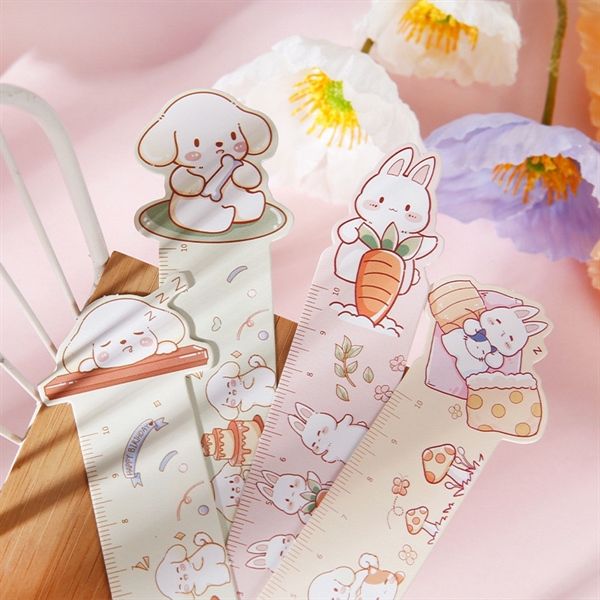  Set thước kẻ kiêm book mark thú dễ thương 30c 