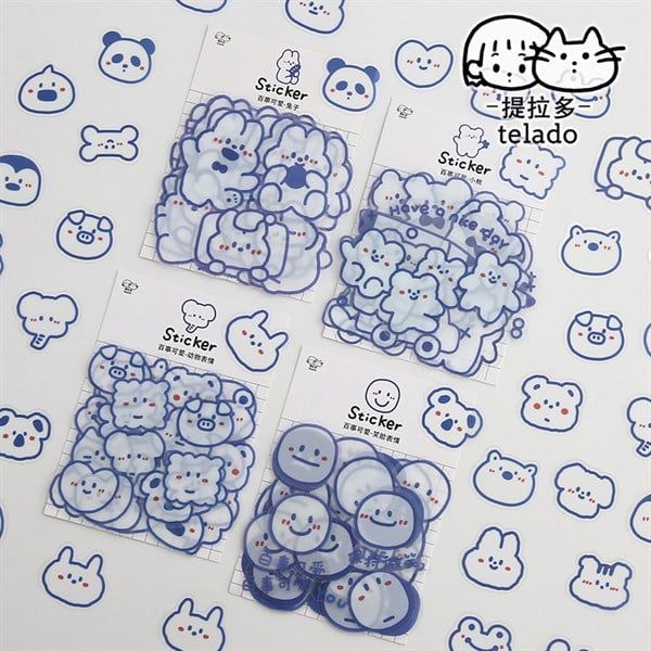  Sticker đầu thú chibi Telado 