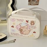  Túi đựng mỹ phẩm Cún ôm teddy 24x18x10 