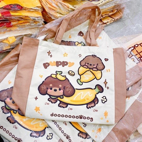  Túi tote Cún chuối 30x35cm 