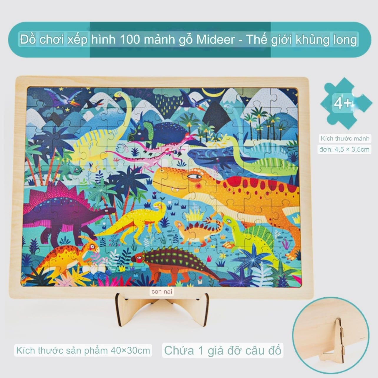  Tranh xếp hình khung gỗ Mideer 