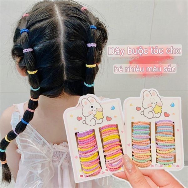  Set 2 cọc nhiều chun mini màu sắc 