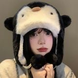  Mũ bịt tai bông cánh cụt 