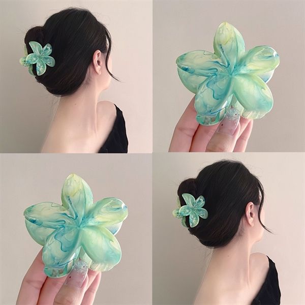  Kẹp càng cua hoa sứ màu loang 