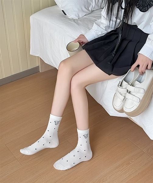  Tất lưới cún hình nhí 