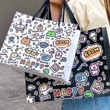  Túi quà chữ hình nhí đen trắng 