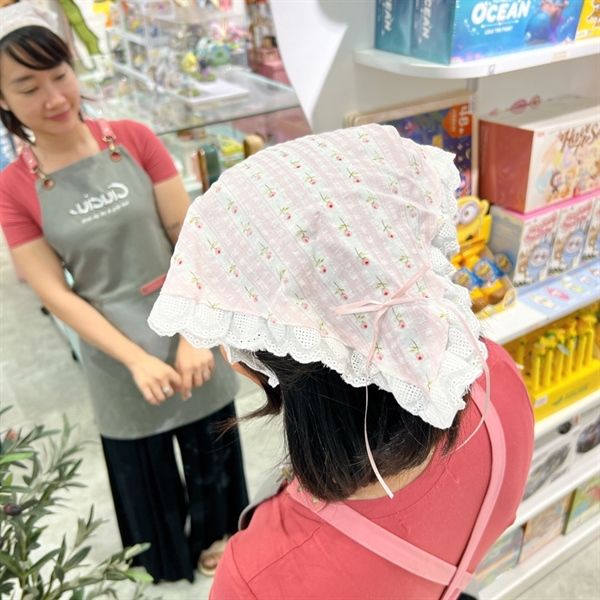  Bờm kèm khăn tam giác vintage 