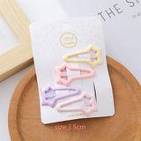  Set 4 kẹp uốn hình tone pastel 