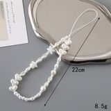  Dây đeo điện thoại ngọc trắng bông tuyết 