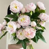  Hoa Mẫu Đơn lụa 2 hoa + 1 nụ 