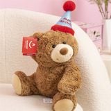  Gấu bông teddy mũ Happy Birthday 