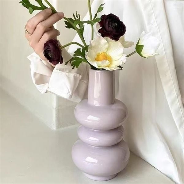  Lọ hoa thuỷ tinh 3 tầng 25cm 