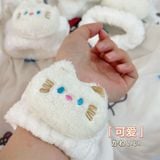  Băng đô cổ tay mèo béo tai vàng 