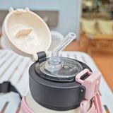  Bình giữ nhiệt bọc da xách bé đi học 500ml 