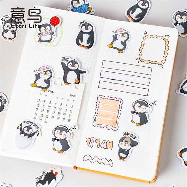  Box sticker mini cánh cụt Etori Life 