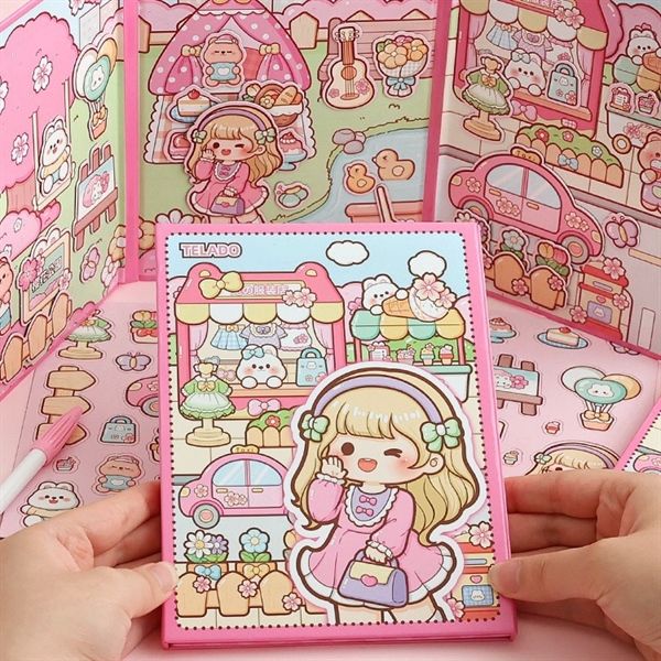  Sticker nổi nam châm 3 background bé Telado 