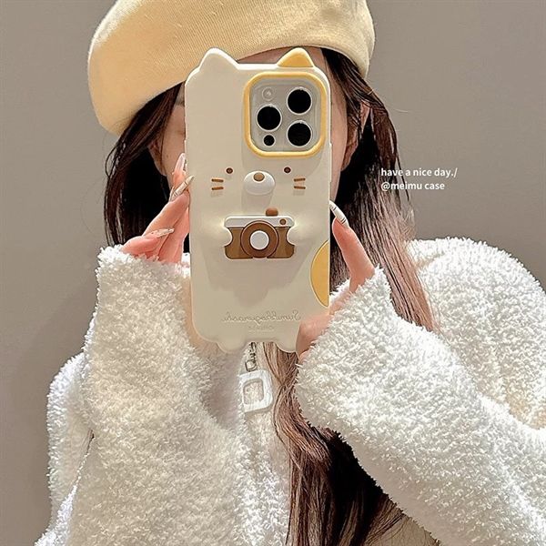  Ốp silicon mèo máy ảnh 