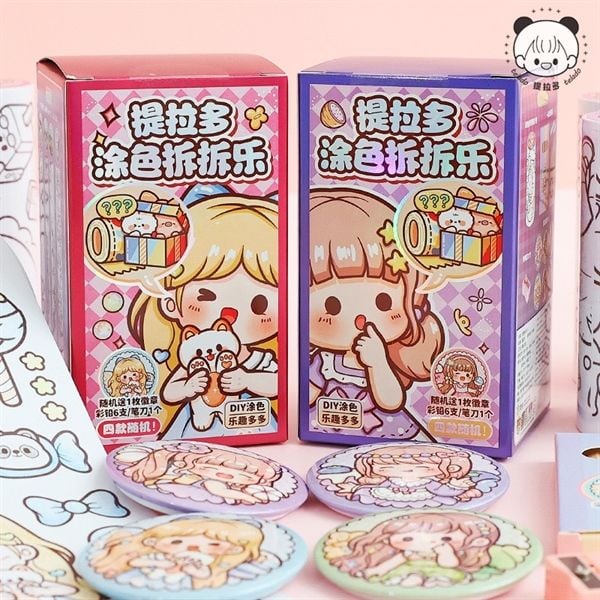  Set tô màu Telado (bút màu+gọt bút+huy hiệu) 