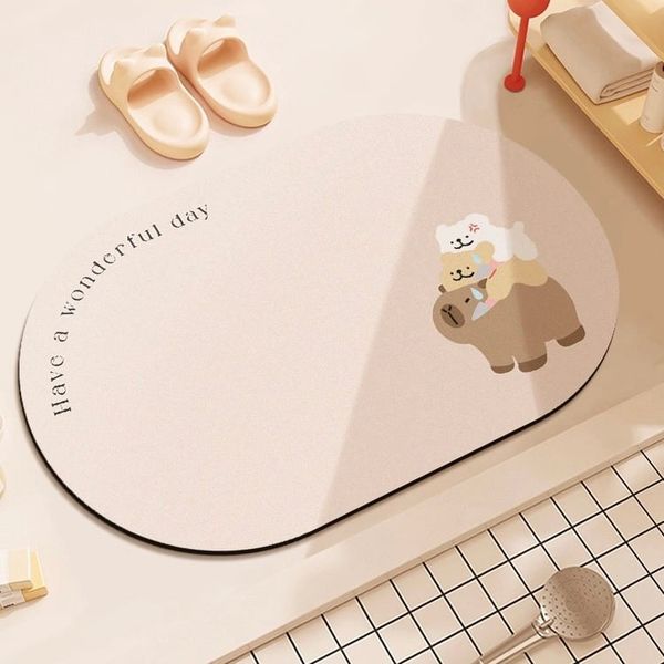  Thảm mút dẹt Capybara cõng cún 40x60cm 