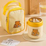  Cốc đựng canh Gấu trà sữa 530ml ( Kèm túi ) 
