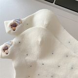  Tất Xiaohesi chấm bi cún xúc xích 