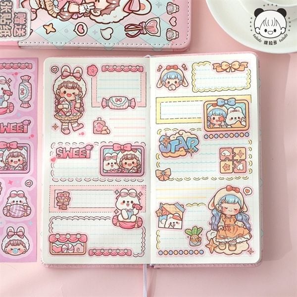  Sổ bé Telado 19x7cm + 4 sticker 