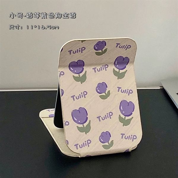  Gương gập hoa tulip tím 