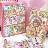  Box sổ + background ghép hình DIY Small Mochi + dụng cụ 