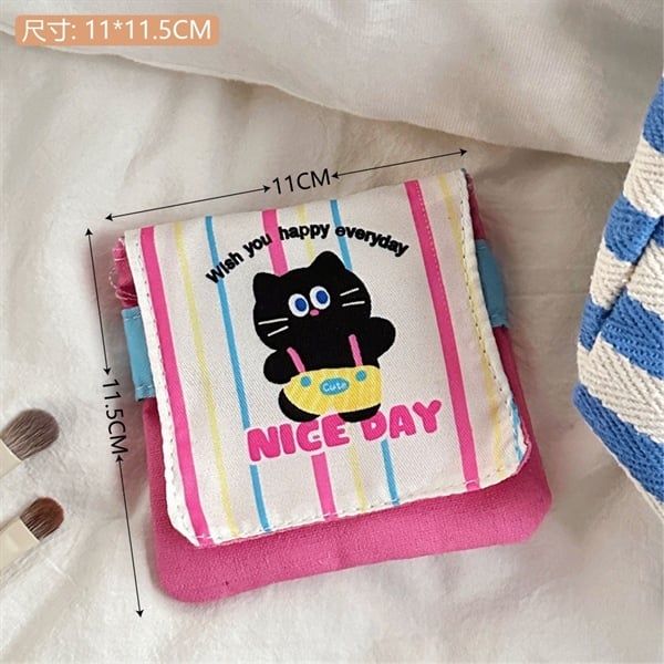  Túi vải mini quai chun 11cm 