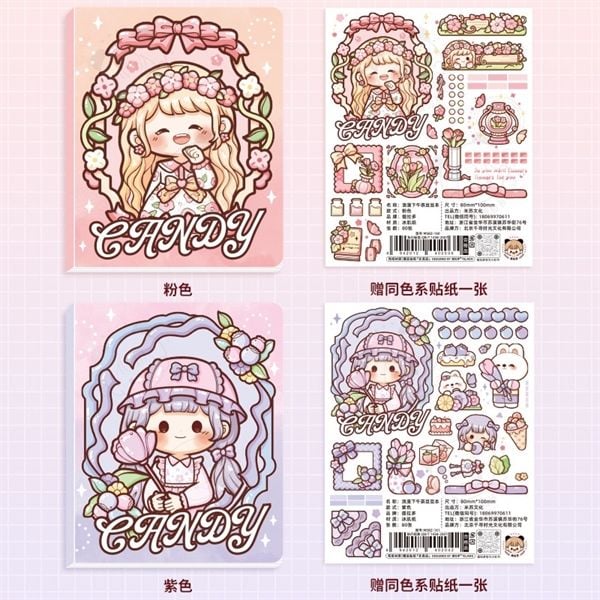  Sổ mini bé Telado + Sticker 8x10cm 80 trang 