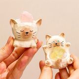  Mô hình mèo mun chậu mini 