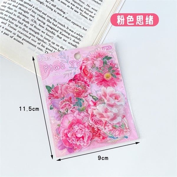  Sticker hoa lá ABC 60 miếng 