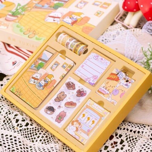  Gift set sổ tay + sticker + băng dính 