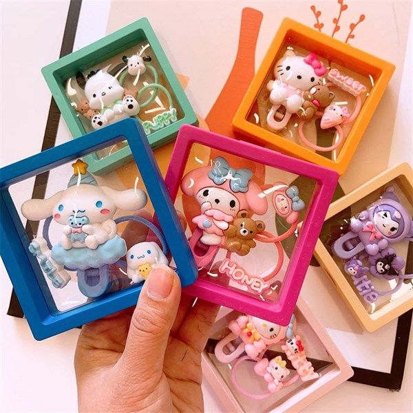  Set kẹp chun Sanrio + hộp 