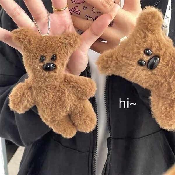  Móc khoá bông gấu nâu Teddy 