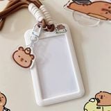  Đeo thẻ Capybara + móc khoá 
