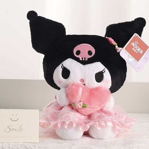  Gấu bông Sanrio ôm trái tim hoa hồng 24cm 