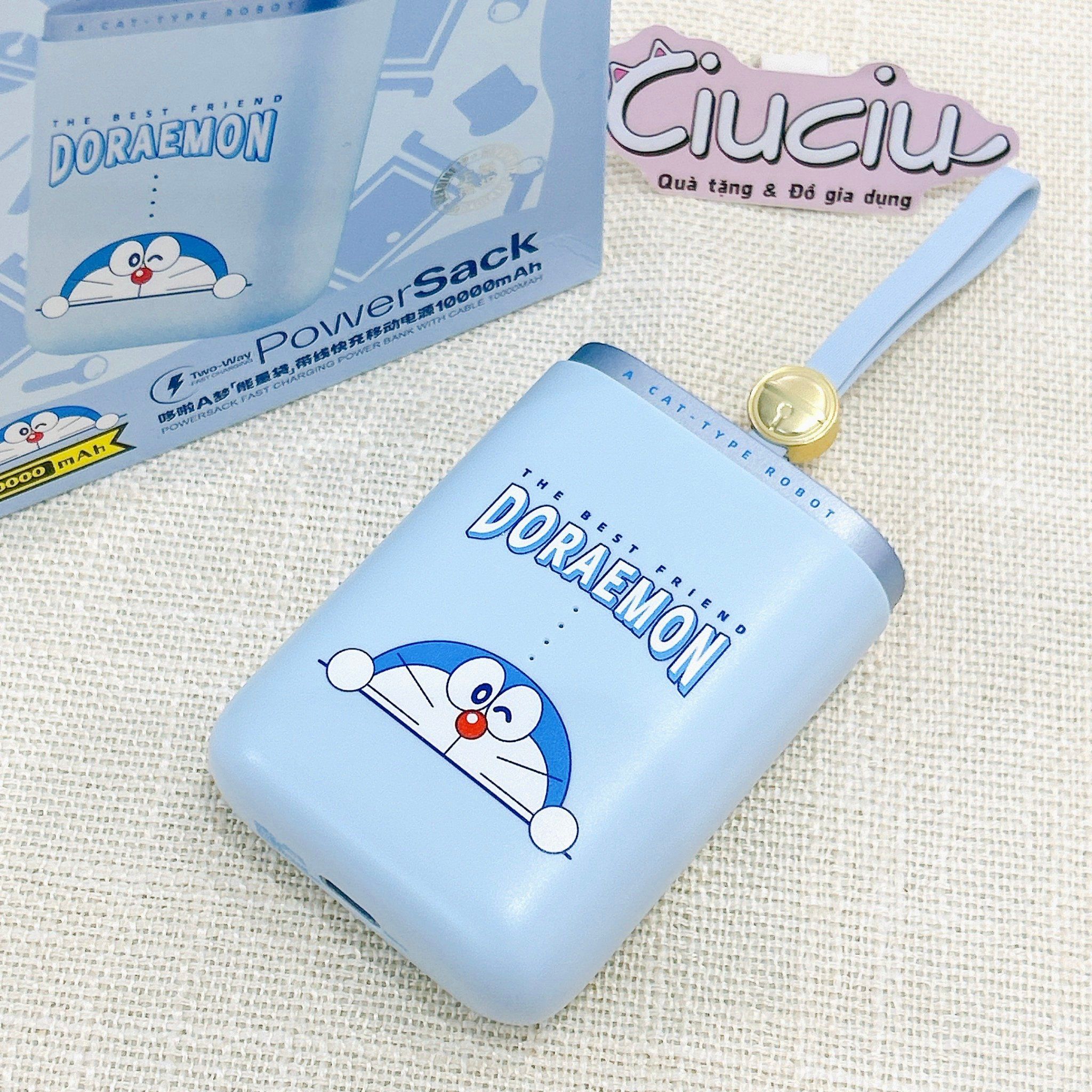  Sạc dự phòng Doraemon cáp chuông 10.000mAh 