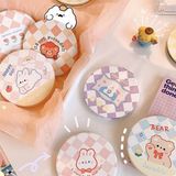  Gương gập gấu kẻ caro 