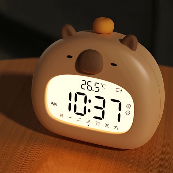  Đồng hồ đèn ngủ Capybara 