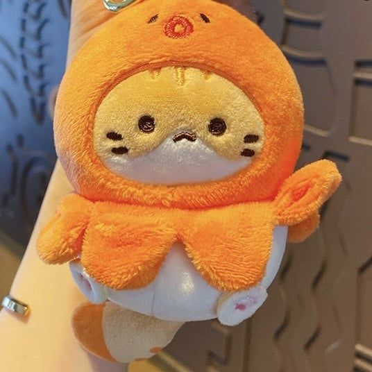  Móc khoá bông mèo mũ cosplay 