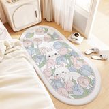  Thảm lông dài bầu dục thỏ 40x120cm 