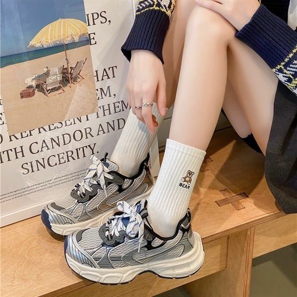  Tất SKSTMG thể thao gấu thỏ thêu 