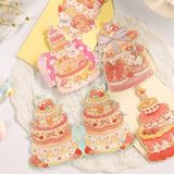  Thiệp bánh sinh nhật gấu thỏ + bao thư 